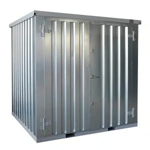 2 x 2 FOCO Lagercontainer mit Doppeltür an der Schmalseite, feuerverzinkt
